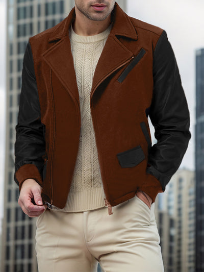 Men's Casual Color Block Jacket – Artistic & Modern Streetwear (1pc)