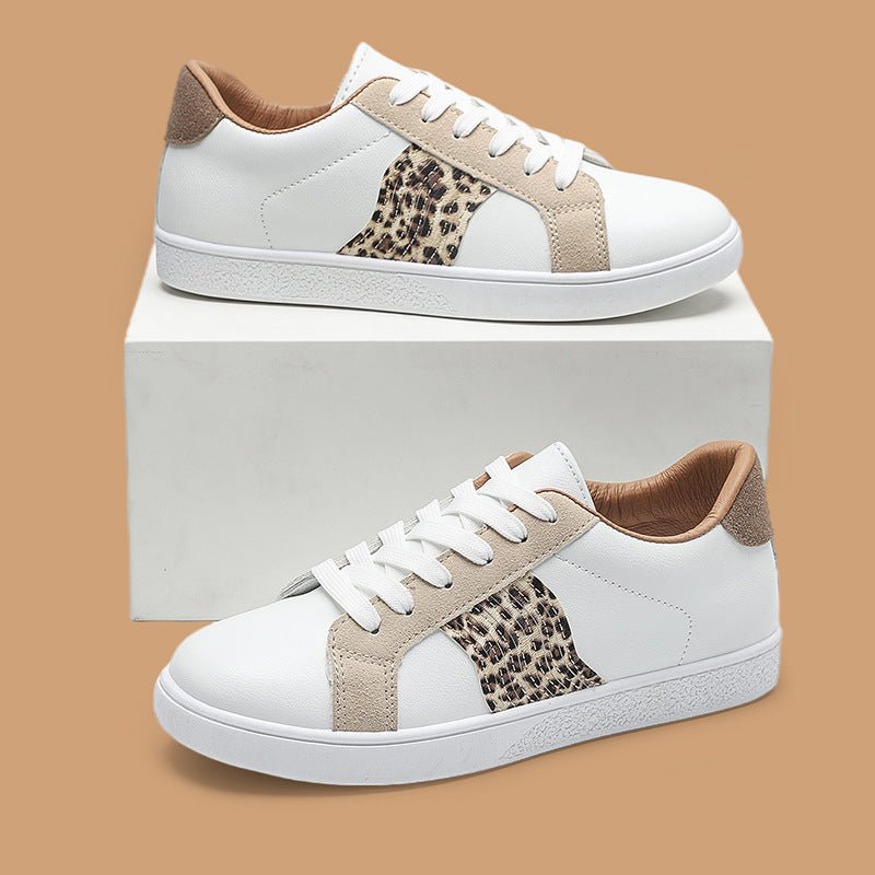 Women's stylish lace-up flat shoes with a durable PU upper, breathable design. Casualflowshop