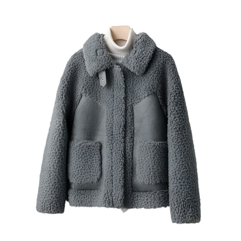 Chenille Fur Coat – Stylish stitched design for women
