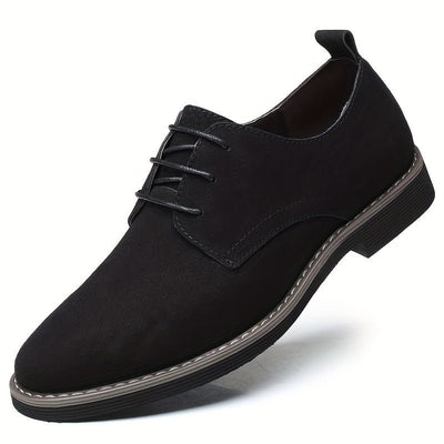 Zapatos clásicos de ante sintético para hombre para ocasiones formales y de negocios