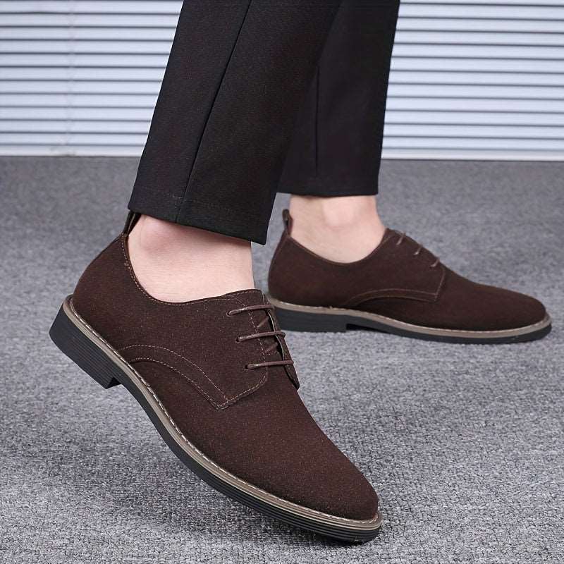 Classic Men's Faux Suede Shoes for Formal and Business Occasions - CasualFlowshop