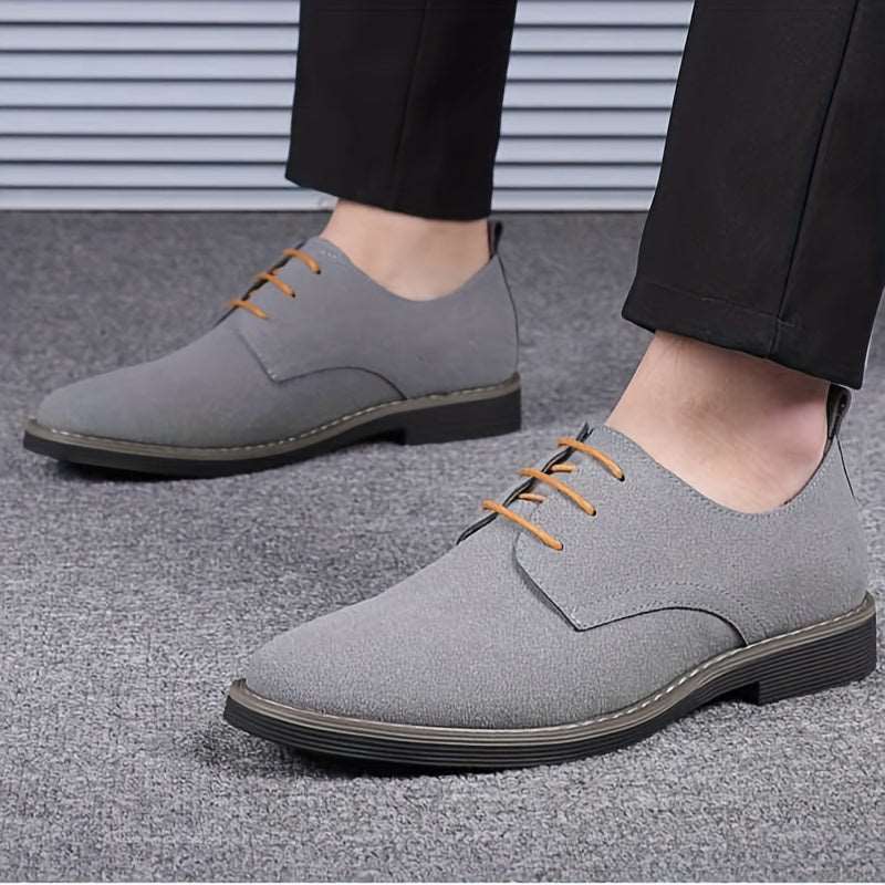 Classic Men's Faux Suede Shoes for Formal and Business Occasions - CasualFlowshop