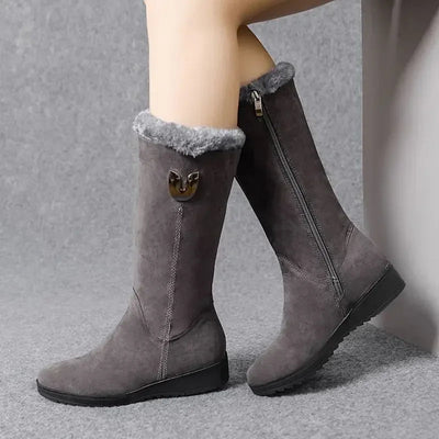 Botas de nieve elegantes para mujer: cálidas, hasta media pantorrilla y con estilo