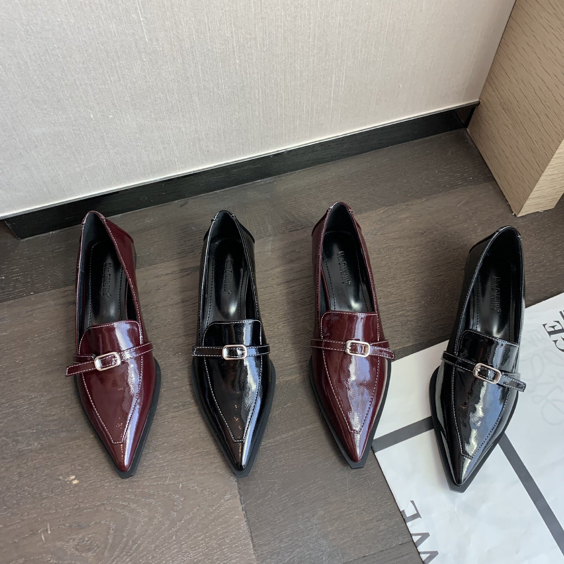 Stylish Chunky Heel Pointed Toe Shoes - CasualFlowshop