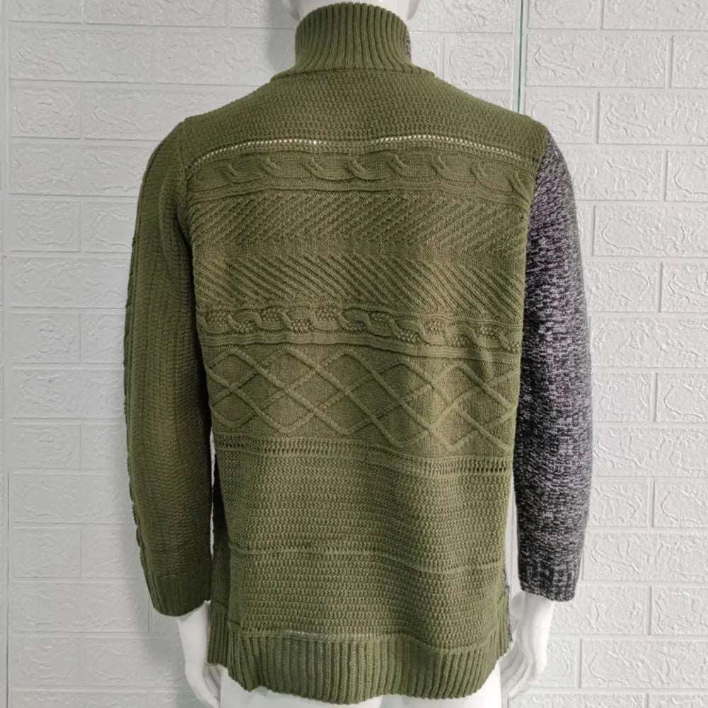 Elevate Your Winter Style with Men's Asymmetric Knit Sweater Coat - CasualFlowshop