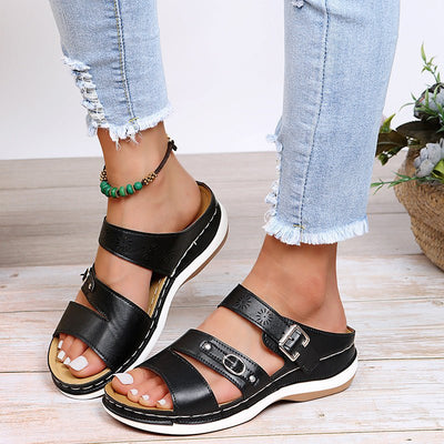 Sandalias casuales de cuña de moda para mujer: elegantes y cómodas