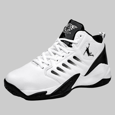 Men’s Mid-Cut Basketball Sneakers – Breathable Non-Slip Sports Shoes