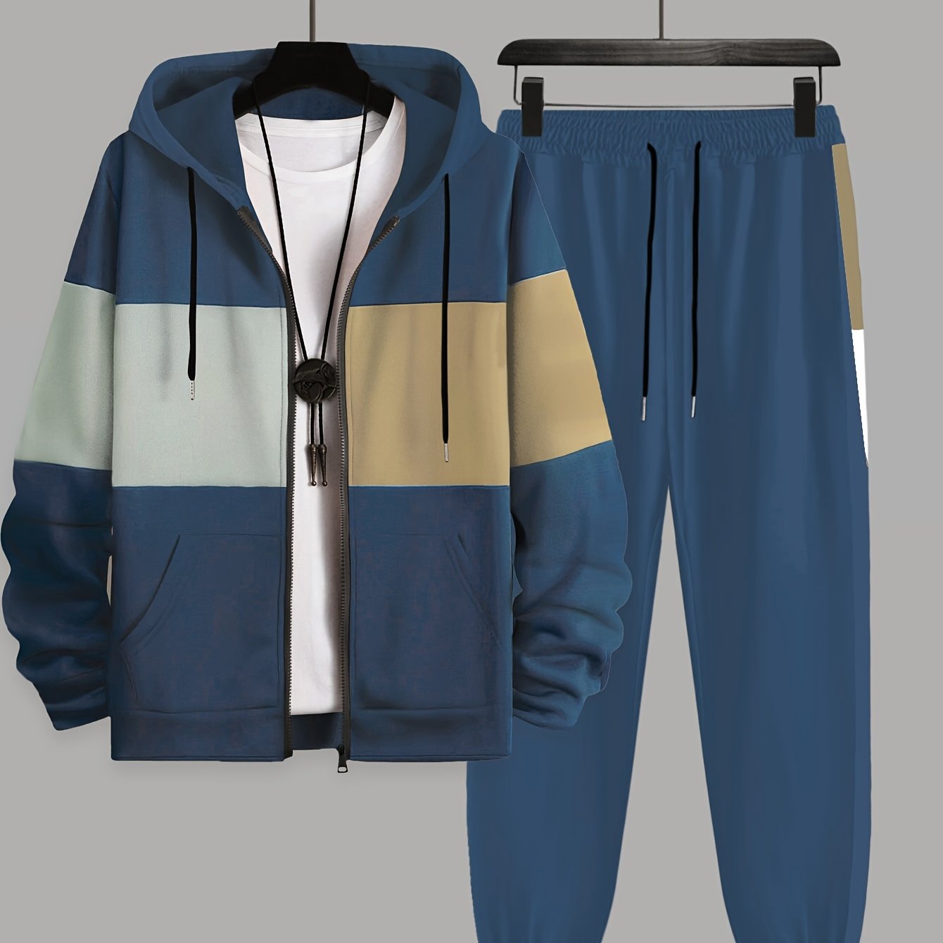Men's Plus  Size Tailored Comfort Two -Piece Set - CasualFlowshop