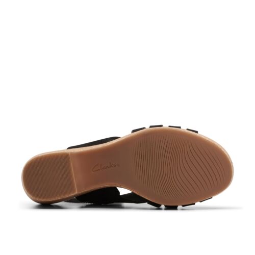Clarks Giselle Ivy Sandals – Black Leather Comfort - CasualFlowshop