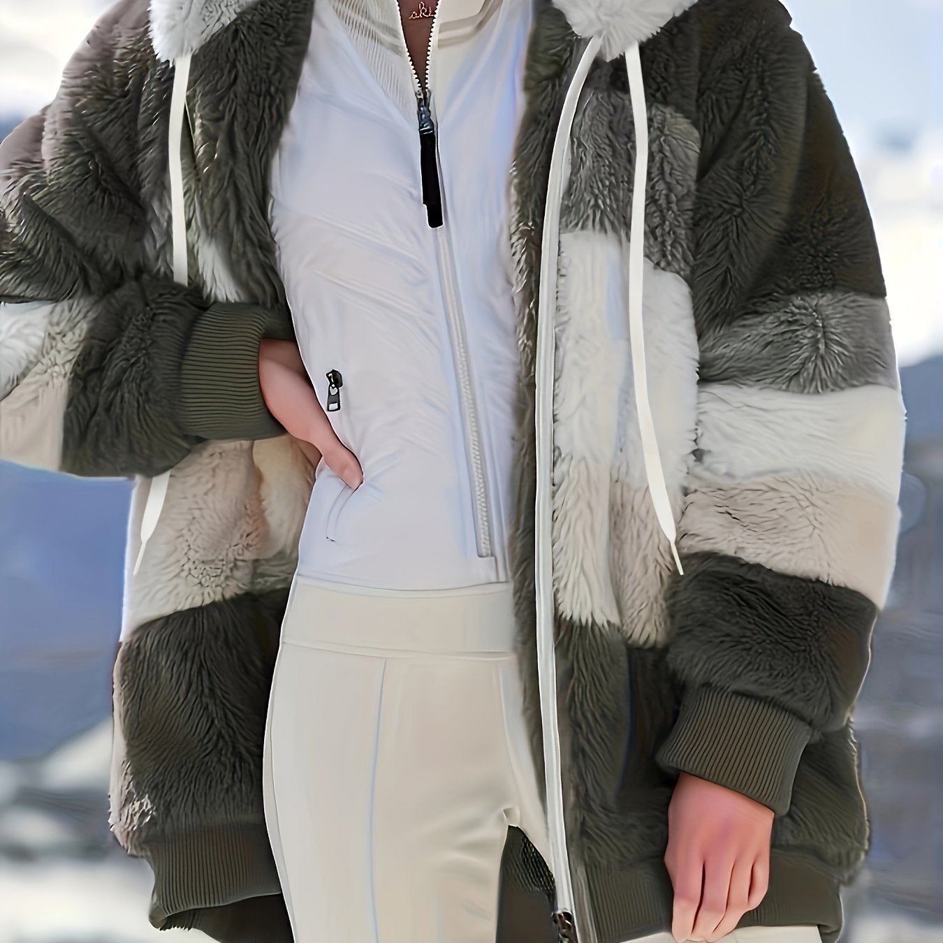 Ultimate Warm Hooded Coat with Drawstring Detail  - for Staying Cozy and Stylish in All Seasons - CasualFlowshop
