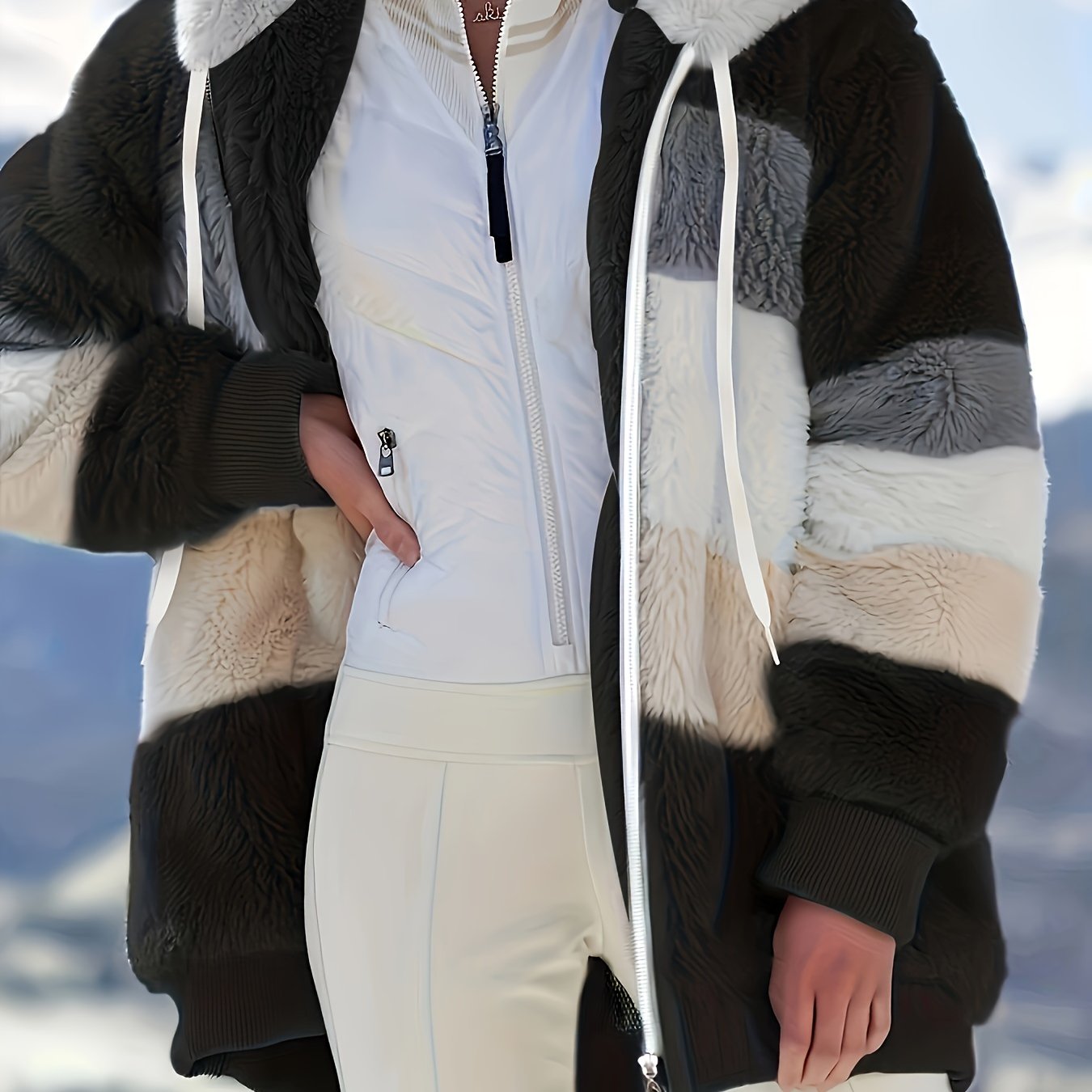 Ultimate Warm Hooded Coat with Drawstring Detail  - for Staying Cozy and Stylish in All Seasons - CasualFlowshop