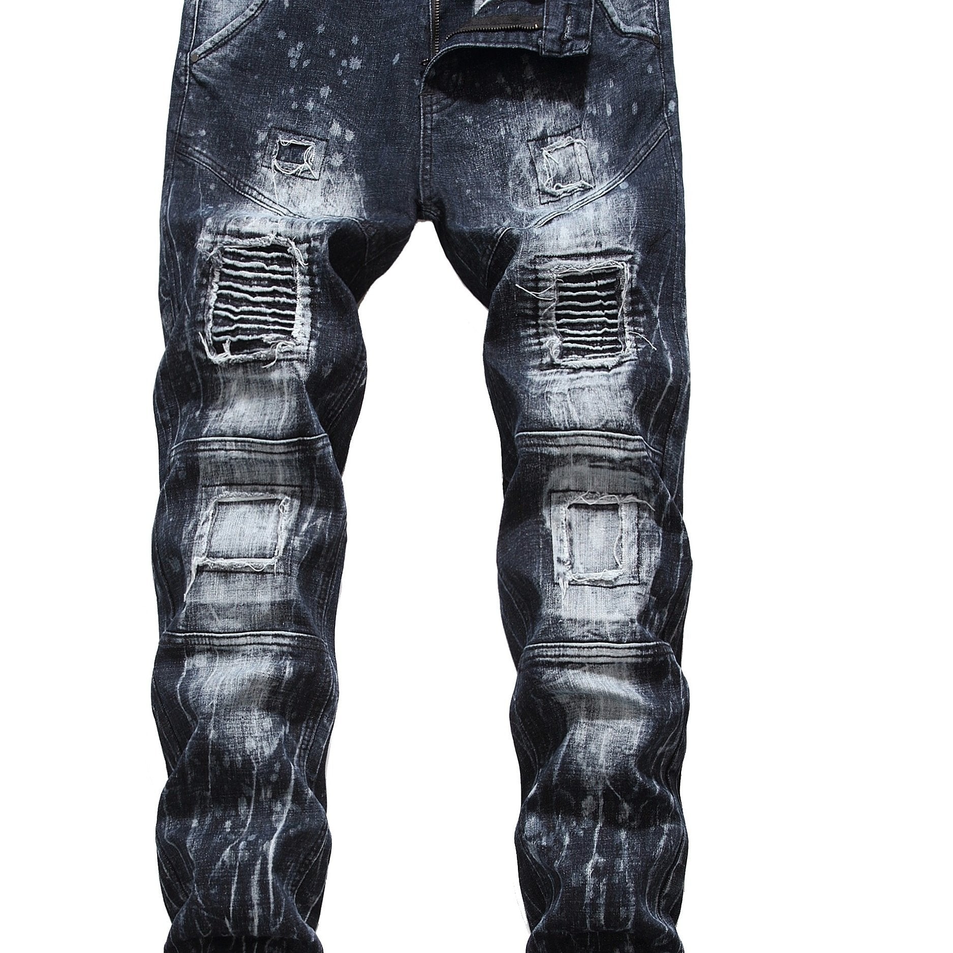 Unleash Your Inner Rebel with Fashion Street Style Ripped Skinny Jeans - CasualFlowshop