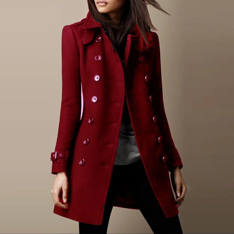 Wear Elegant with Women's Vintage Long Sleeve Coats - CasualFlowshop