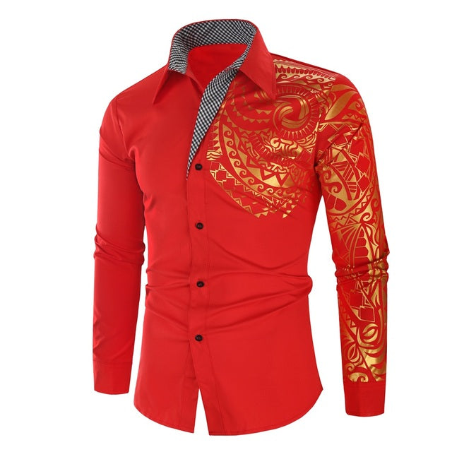 Discover the Elegance of Outlet Gold Size Shirts for Every Occasion - Men's long Sleeve Shirts-CasualFlowshop 