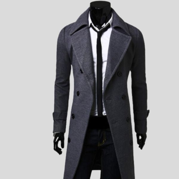 Elegant Black Trench Coat: A Legacy of Timeless Style from WWI to Modern Fashion - Men Coat, Men Jackets-CasualFlowshop 