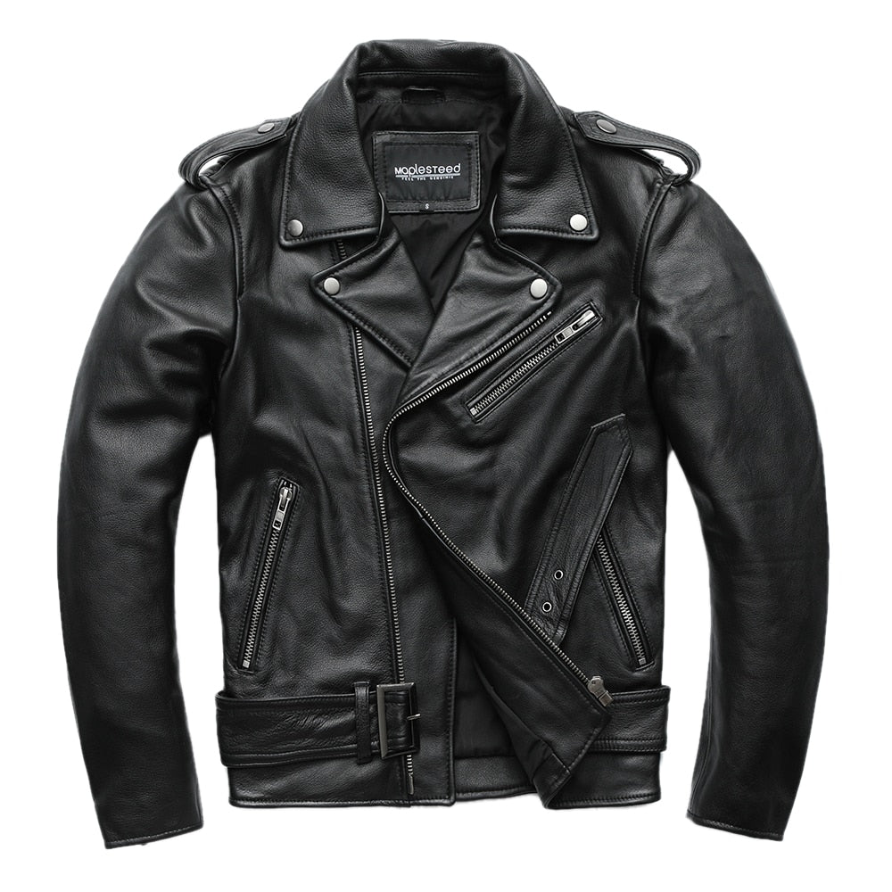 Ride with Confidence: Maplesteed Motorcycle Leather Jackets - Men's Jacket-CasualFlowshop 