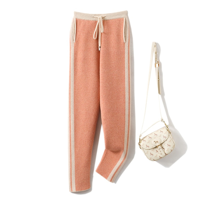 Experience Unparalleled Warmth and Style with Women's Thickened Cashmere Pants for Winter Fashion - pants-CasualFlowshop 