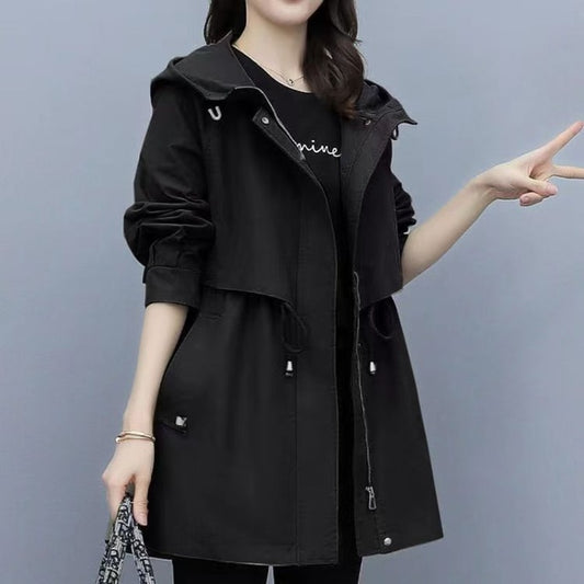 Stay fashionable and sophisticated with mid-length trench coats - Women's Jackets-CasualFlowshop 