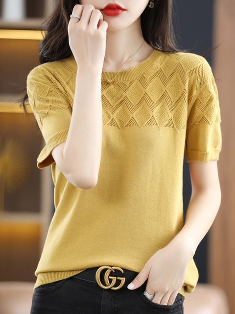 Knitted Jumper Sweater Blouse: Elevate Your Style! - -CasualFlowshop 